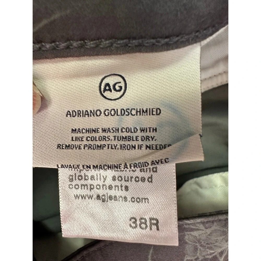 AG ADRIANO GOLDSCHMIED Wanderer Slim Trouser Shorts‎ Gray Floral Size 38